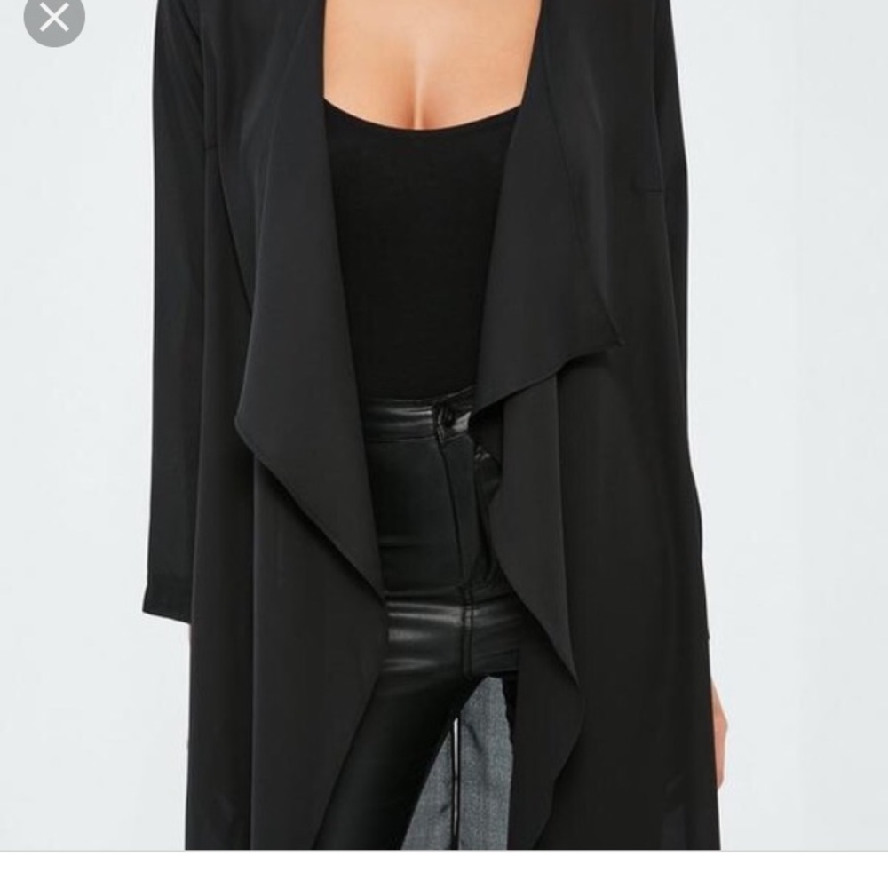 Forever 21 Black Waterfall Jacket